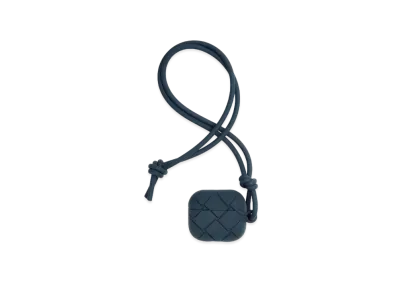 Bottega Veneta Intrecciato Rubber Silicon AirPods Case "Deep Blue"