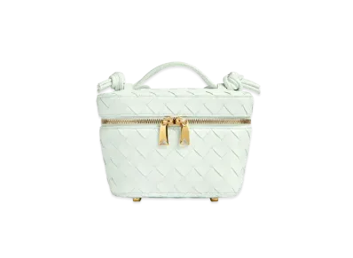 Bottega Veneta Intrecciato Mini Vanity Case "Glacier"