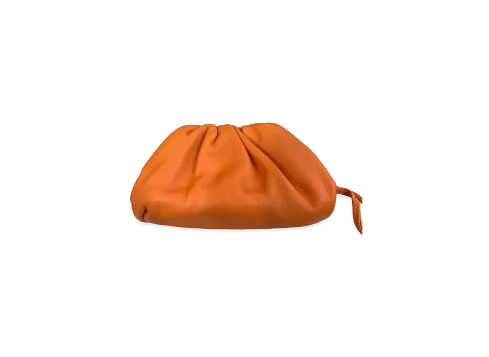 Bottega Veneta The Pouch Shoulder Bag Calfskin Coin Purse "Orange"