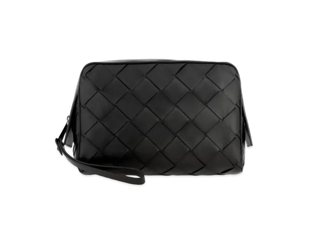 Bottega Veneta Intrecciato Lambskin Cosmetic Pouch "Black"