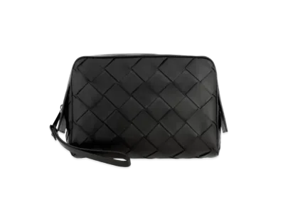 Bottega Veneta Intrecciato Lambskin Cosmetic Pouch "Black"