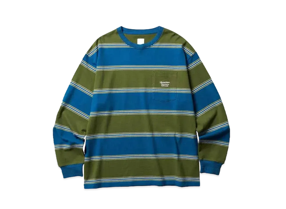 Liberaiders STRIPE L/S TEE "GREEN"