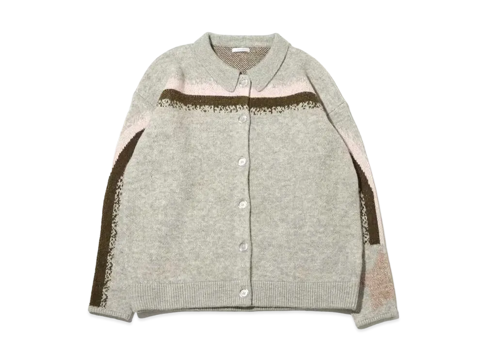 atmos pink Shooting Star Design Knit Cardigan "Gray"