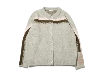 atmos pink Shooting Star Design Knit Cardigan "Gray"