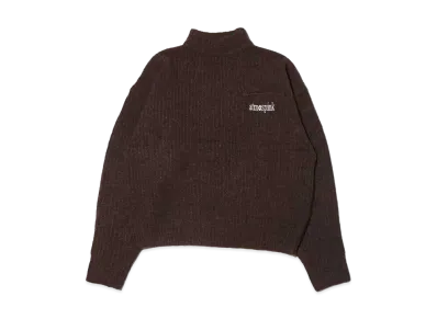 atmos pink High Neck Knit Tops "Brown"