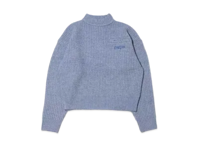 atmos pink High Neck Knit Tops "Sax"