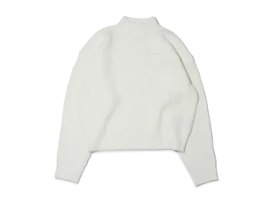 atmos pink High Neck Knit Tops "White"