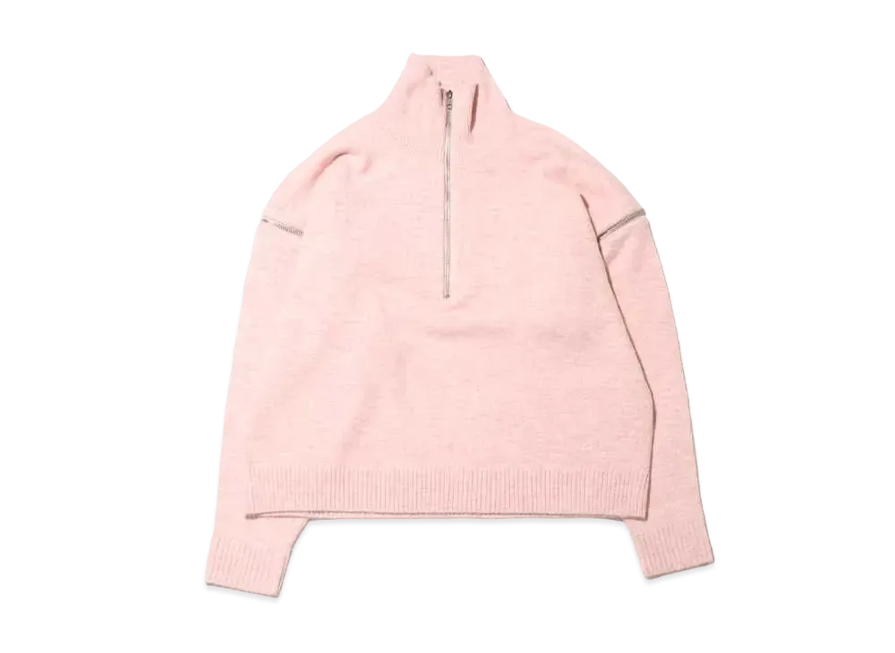 atmos pink Sleeve Zipper Design Knit "Pink"