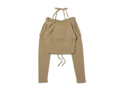 atmos pink Back Lace-Up Feather Knit "Beige"