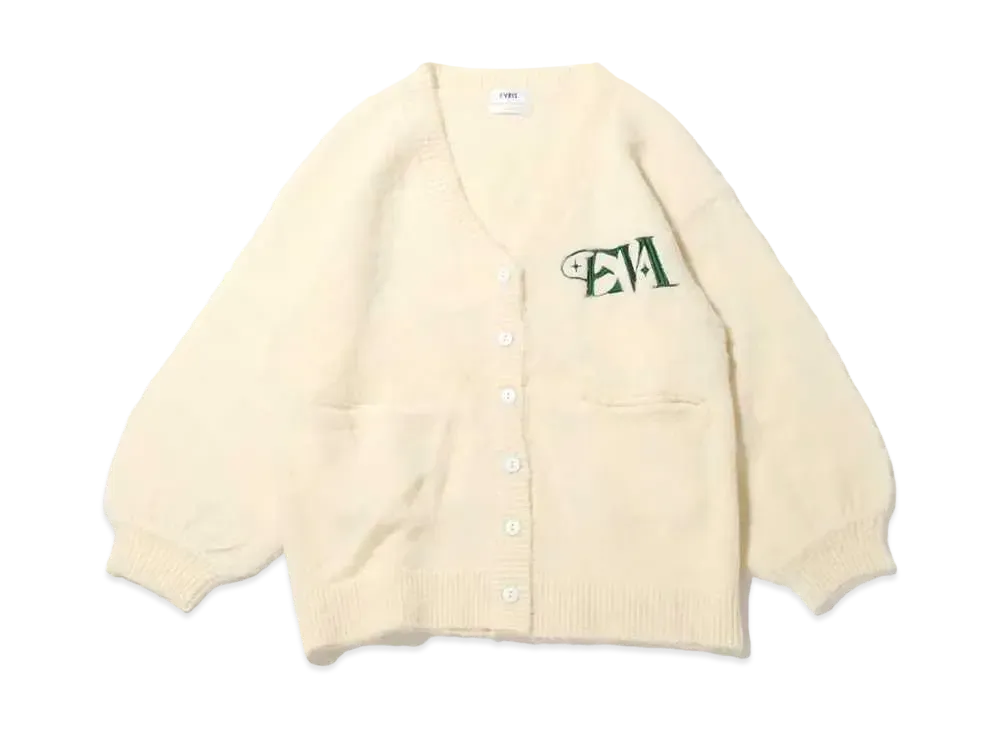 atmos pink x Evrys One Point Knit Cardigan "Ivory"