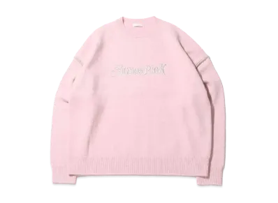 atmos pink Logo Bicolor Knit Top "Pink"