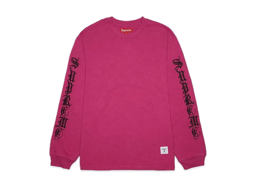 Supreme Old English L/S Top "Pink"