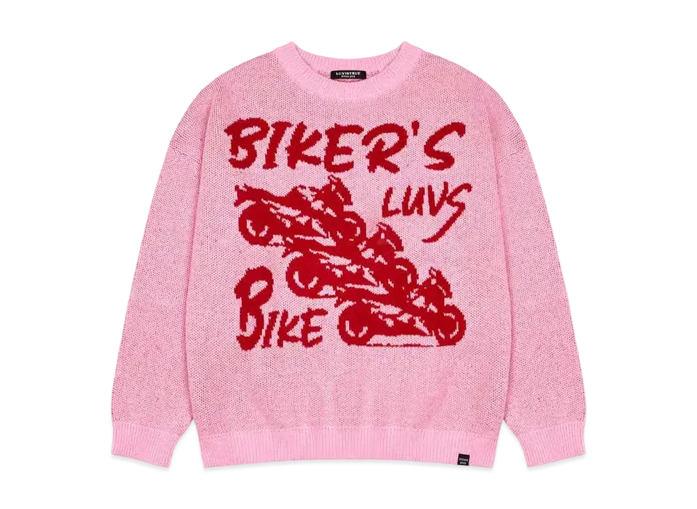 atmos pink x Love Is True Rc Bike Knit "Pink"