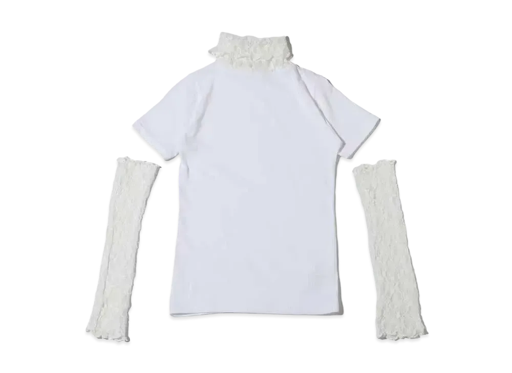 atmos pink Arm Warmers Tsuki Lace Tops "White"