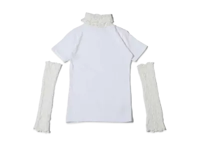 atmos pink Arm Warmers Tsuki Lace Tops "White"