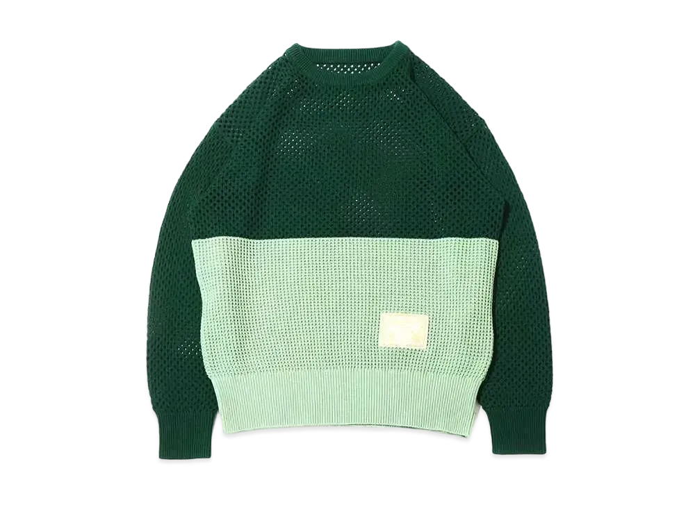 atmos pink Bicolor Skin Knit Top "Green"