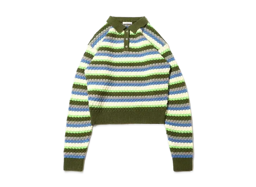 atmos pink Kaikin Border Knit "Green"