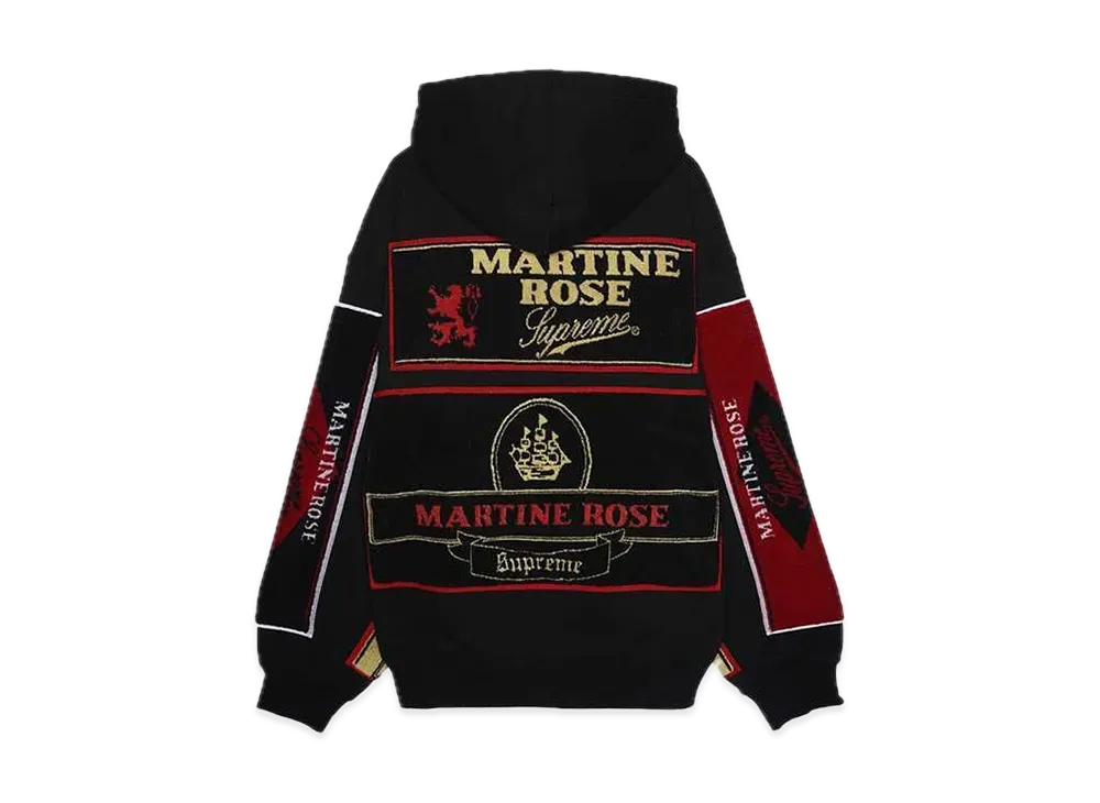Supreme x Martine Rose Towel Zip Up Hooded Sweatshirt "Black"