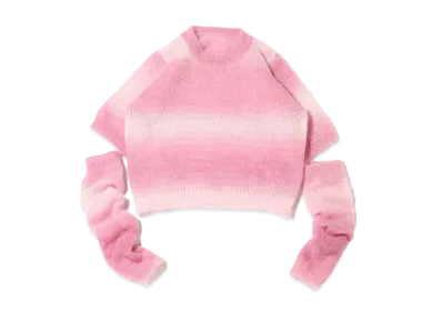 atmos pink Arm Warmer Tsuki Gradient Knit Tops "Pink"