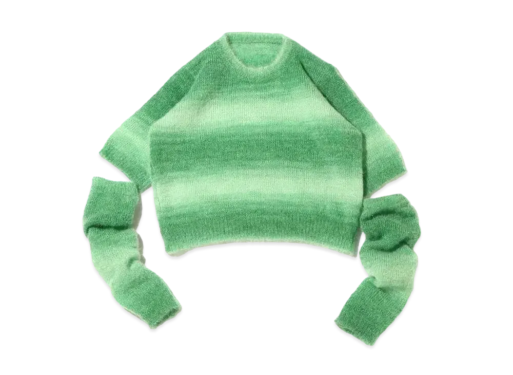 atmos pink Arm Warmer Tsuki Gradient Knit Tops "Green"