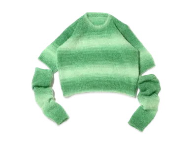 atmos pink Arm Warmer Tsuki Gradient Knit Tops "Green"