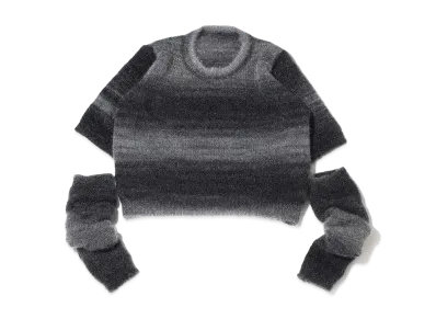 atmos pink Arm Warmer Tsuki Gradient Knit Tops "Black"