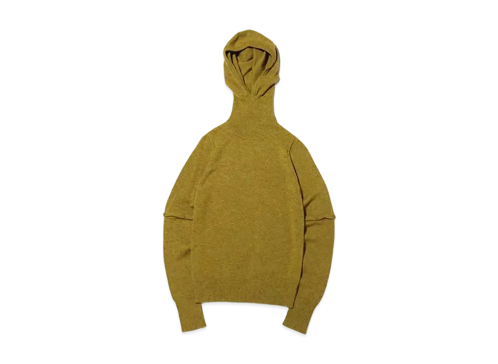 atmos pink Hood Tsuki Turtle Knit Tops "Yellow"