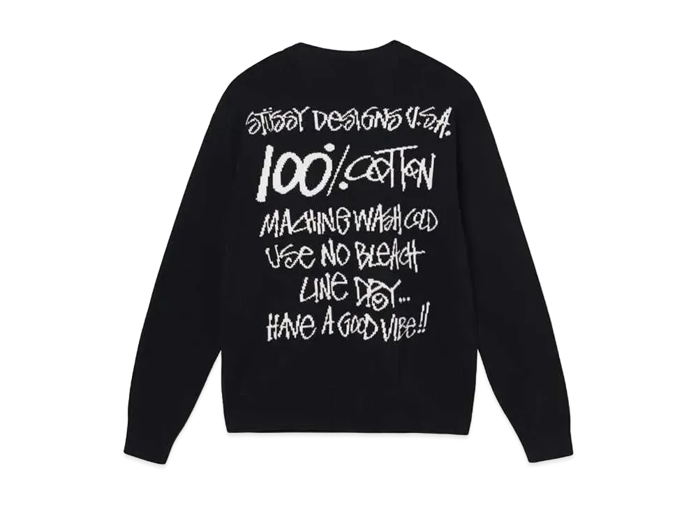 Stussy Care Label Sweater "Black"