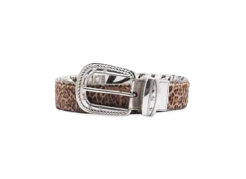 TAKAHIROMIYASHITATheSoloist. multiplex belt. "WHITE ZEBRA X BROWN LEOPARD"