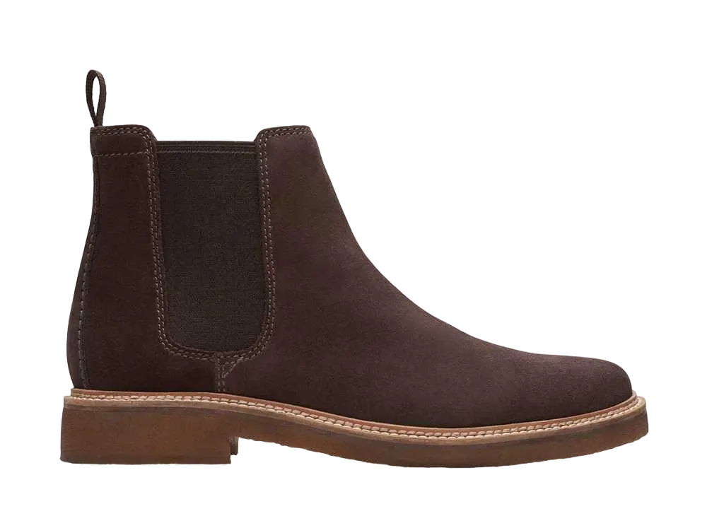 クラークス クラークデール イージー "ダークブラウンスウェード"