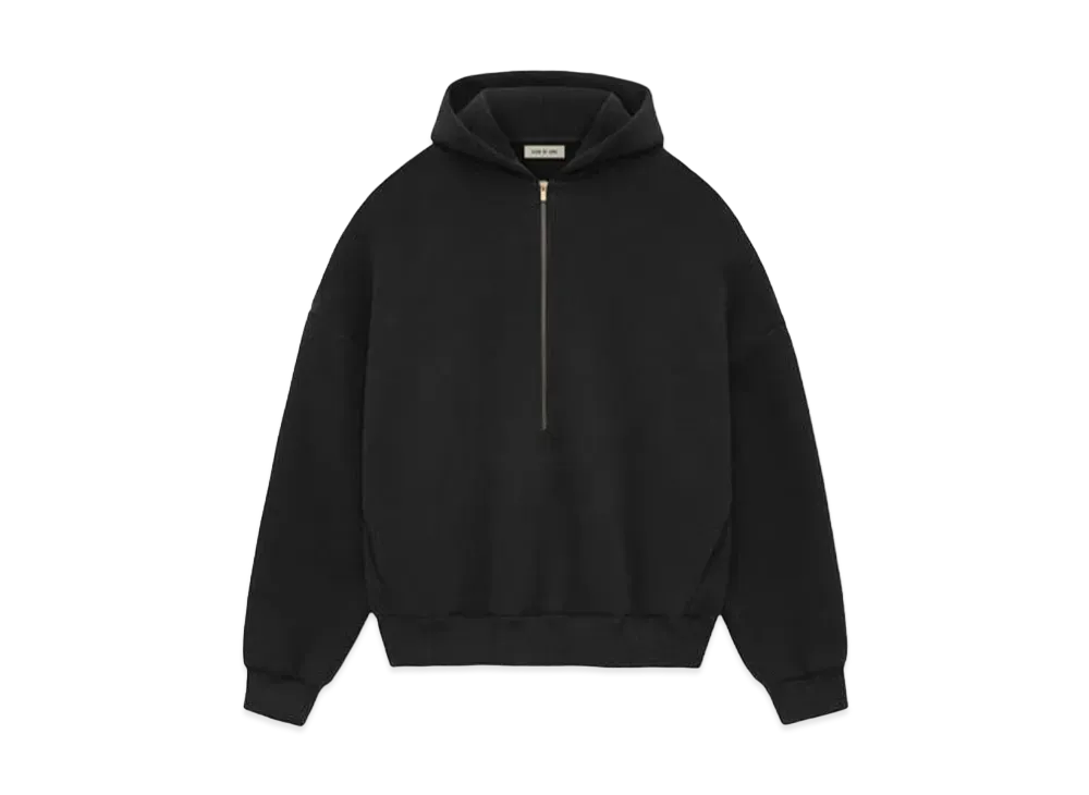 FEAR OF GOD Fleece Half Zip Hoodie "Black"