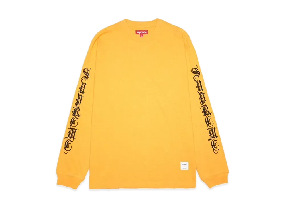 Supreme Old English L/S Top "Yellow"