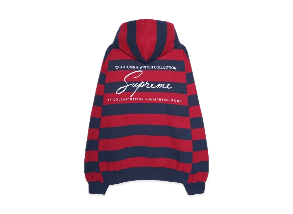 Supreme x Martine Rose Hooded Sweatshirt "Navy Red"