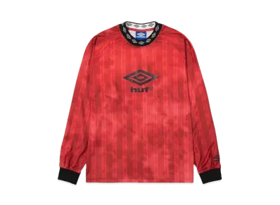 HUF x UMBRO Fall 24 Tie Dye Long Sleeve Team Jersey "Red"