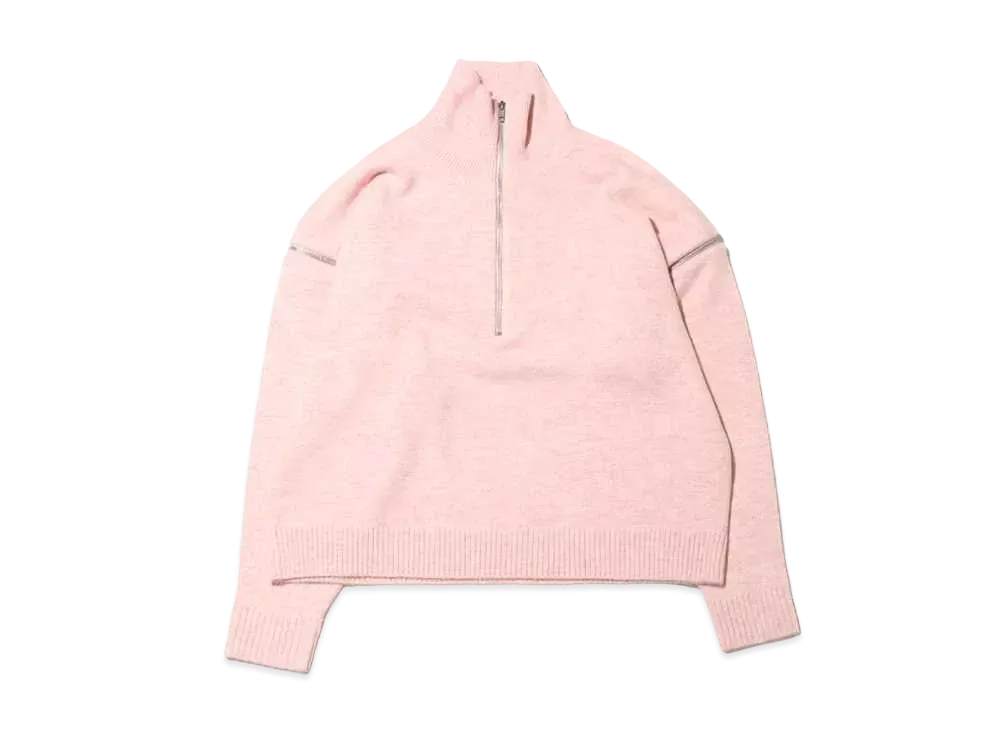 atmos pink Sleeve Zipper Design Knit "Pink"