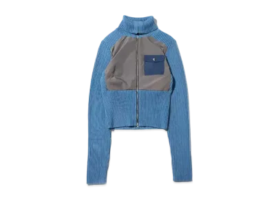 atmos pink Docking Rib Knit Cardigan "Blue"