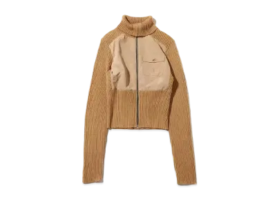 atmos pink Docking Rib Knit Cardigan "Beige"