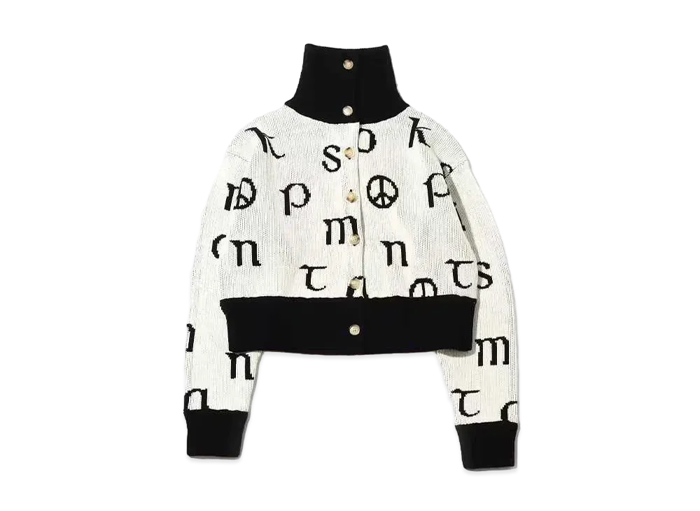 atmos pink Big Neck Sougara Cardigan "Ivory"