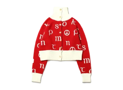 atmos pink Big Neck Sougara Cardigan "Red"