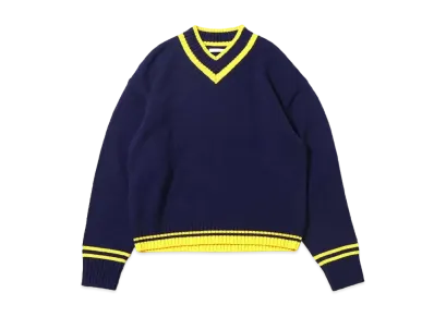 atmos pink Preppy Knit Tops "Navy"