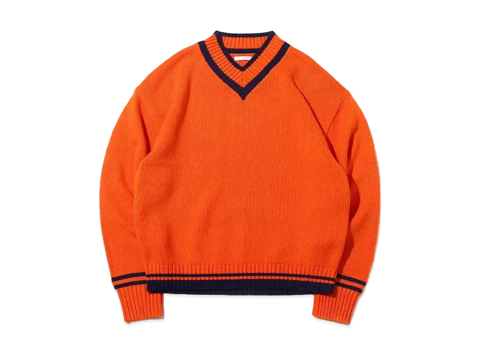 atmos pink Preppy Knit Tops "Orange"