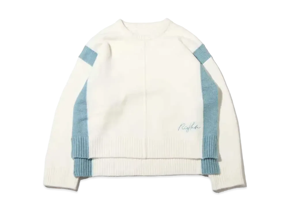 atmos pink x Riehata Bicolor Knit Tops "White"