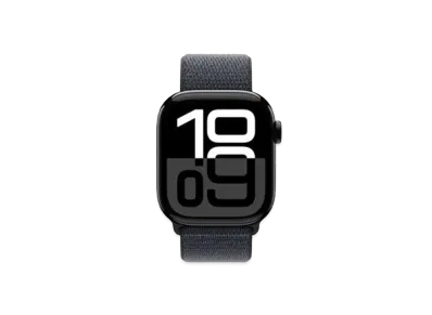 Apple Watch Series 10 GPS Model Jet Black Aluminiumcase Textile Sports Loop "Ink"