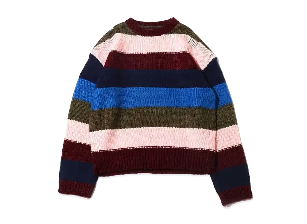 atmos pink Distressed Border Knit "Bordeaux"