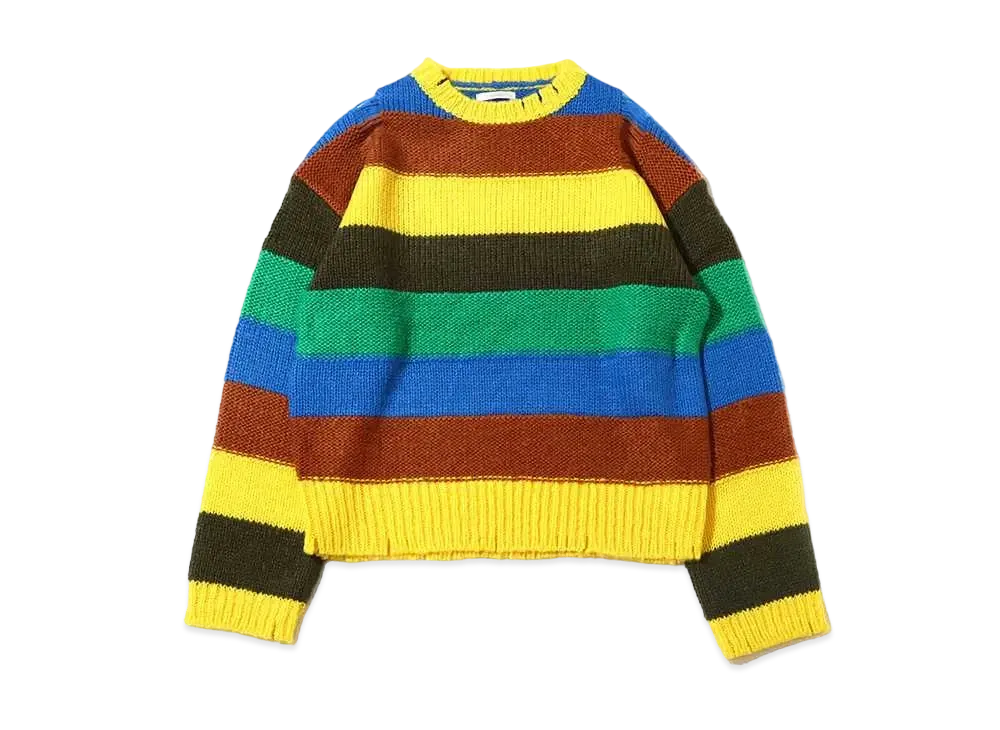 atmos pink Distressed Border Knit "Yellow"