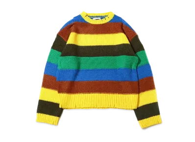 atmos pink Distressed Border Knit "Yellow"