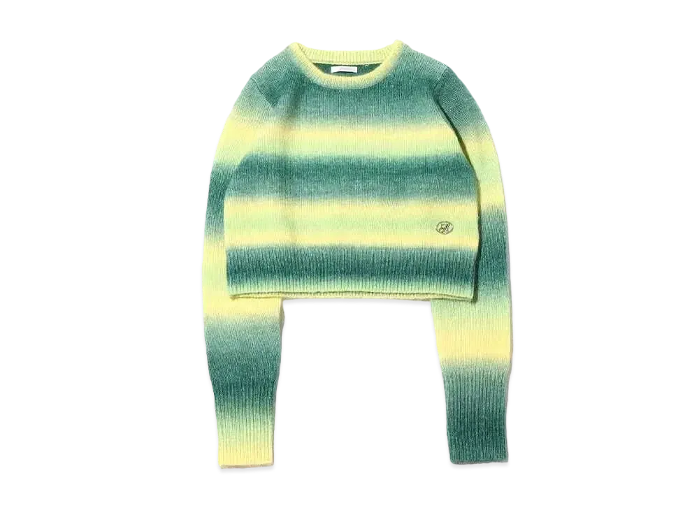 atmos pink Gradation Border Knit "Green"