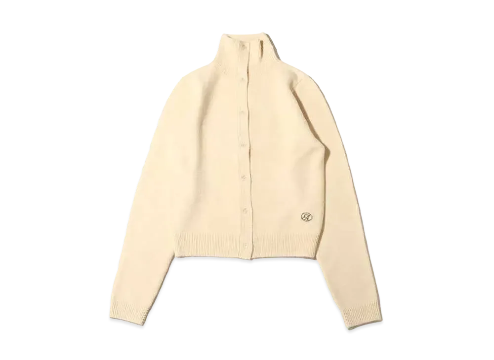 atmos pink Stand Collar Setup Knit Cardigan "Ivory"