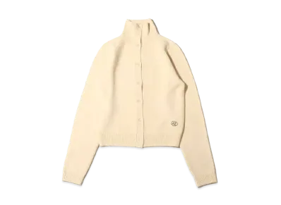 atmos pink Stand Collar Setup Knit Cardigan "Ivory"