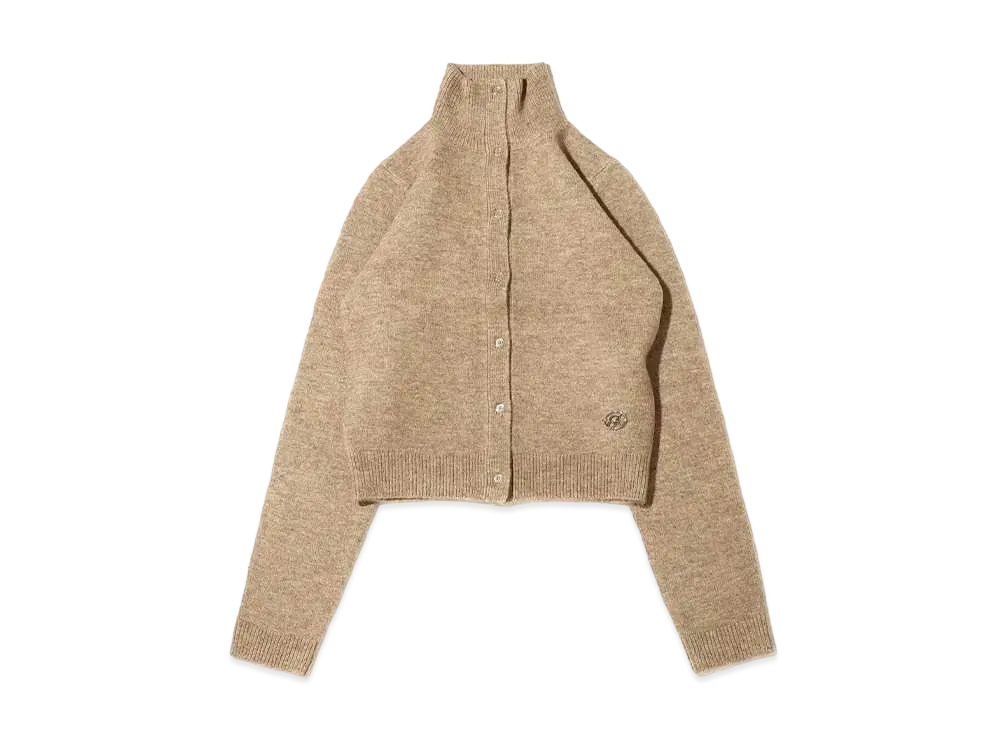 atmos pink Stand Collar Setup Knit Cardigan "Brown"